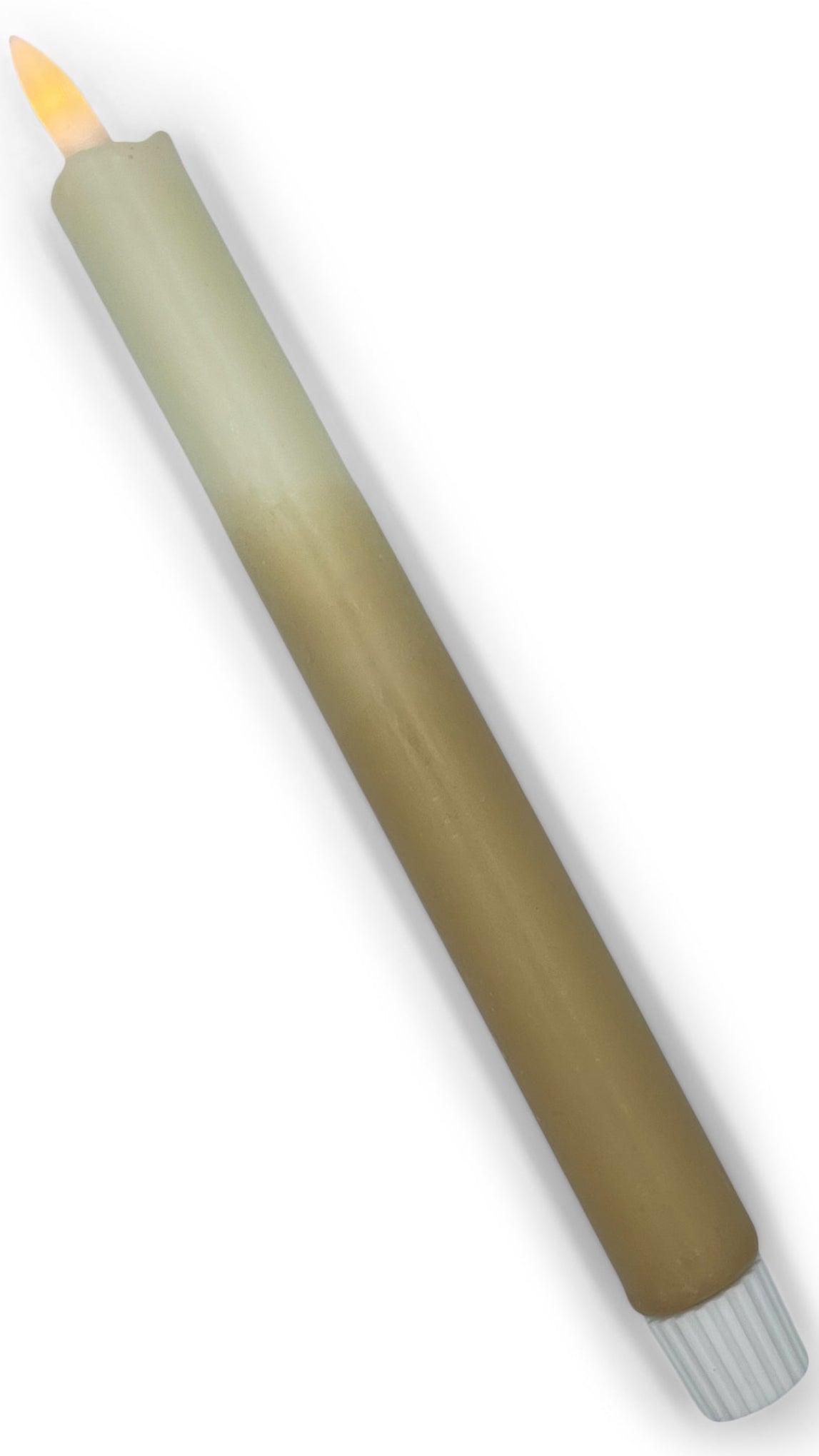 Beige LED-kaars met timerfunctie, sfeervolle kaars op batterij voor een veilig en stijlvol interieur.