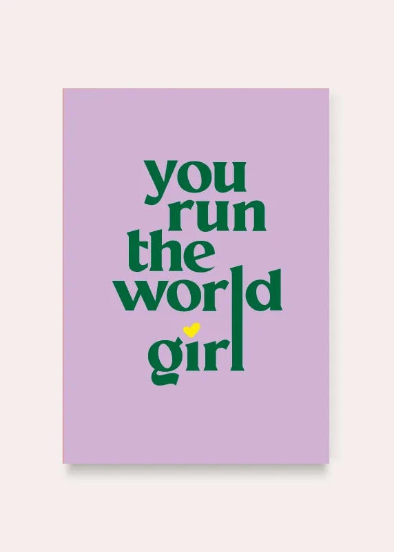 Wenskaart | Run the world