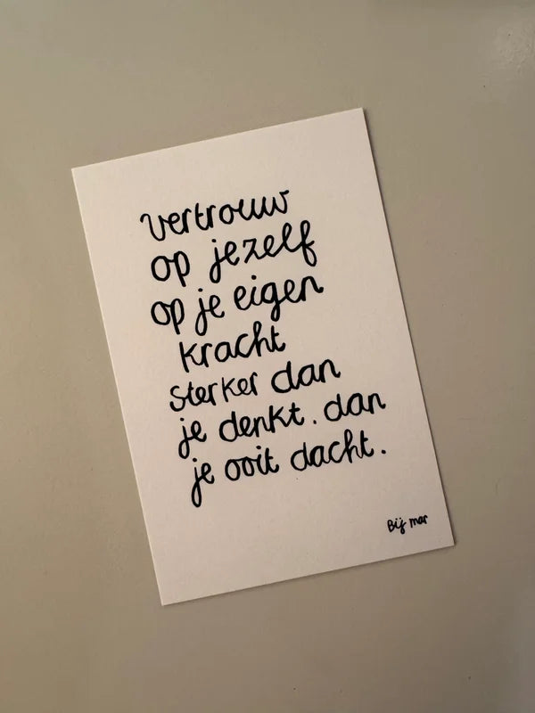 Wenskaart | Vertrouw op jezelf