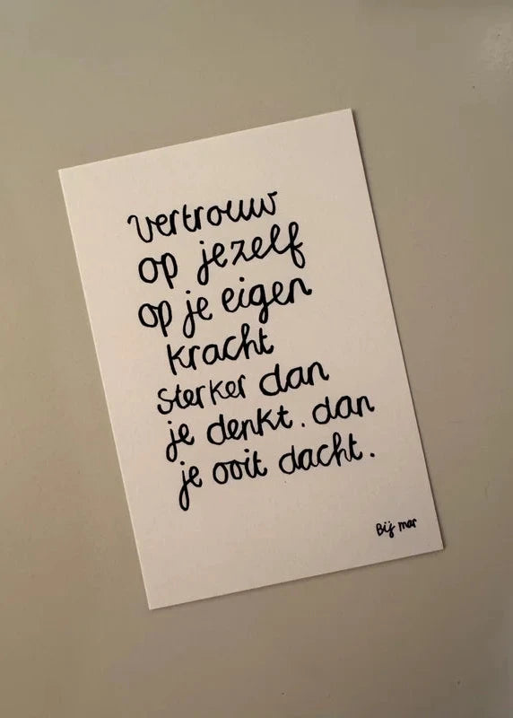 Wenskaart | Vertrouw op jezelf