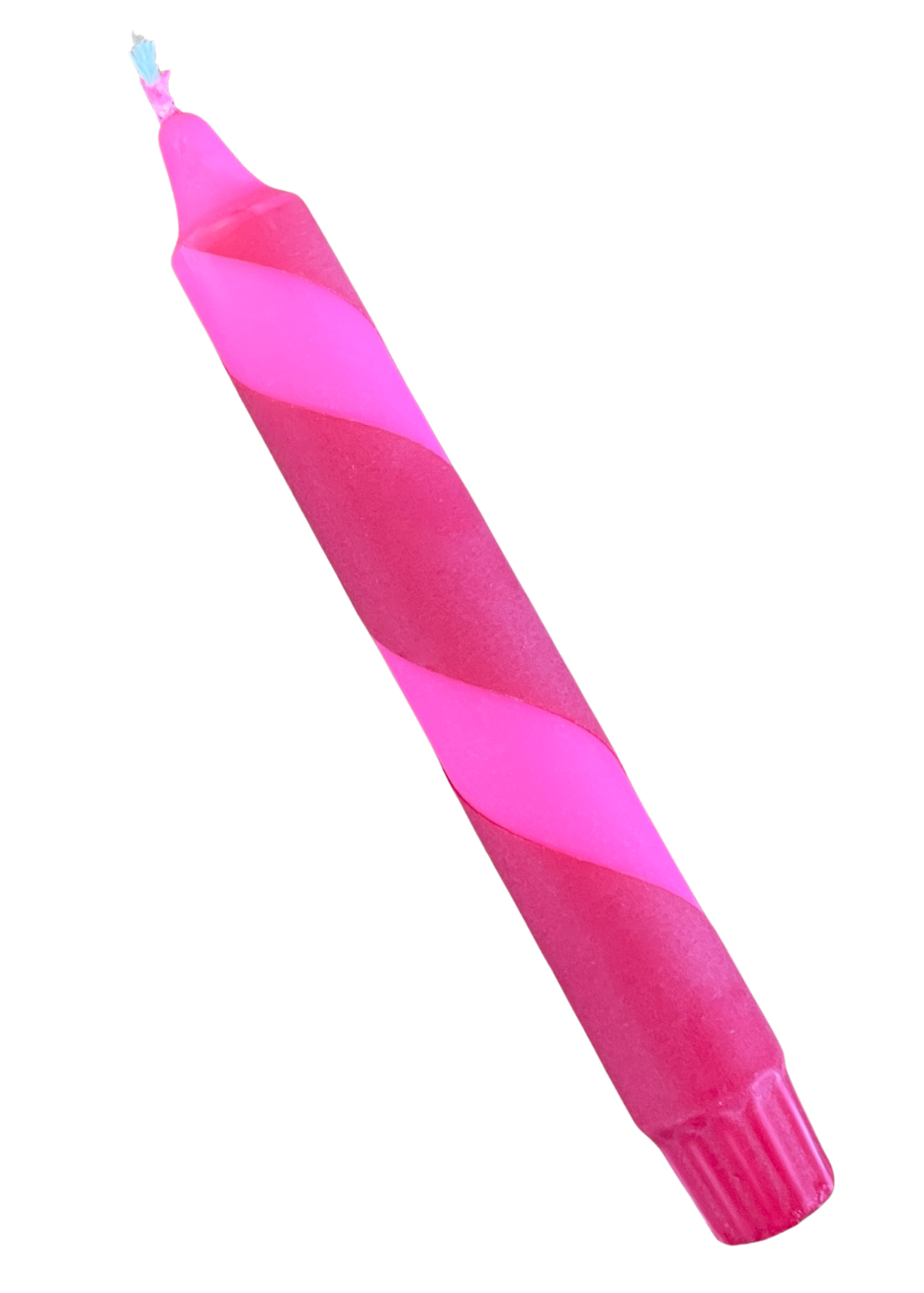 Dip-Dye Swirl Dinerkaars | Neon Roze & Burgundy