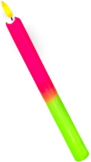 LED-kaars neon | roze, groen