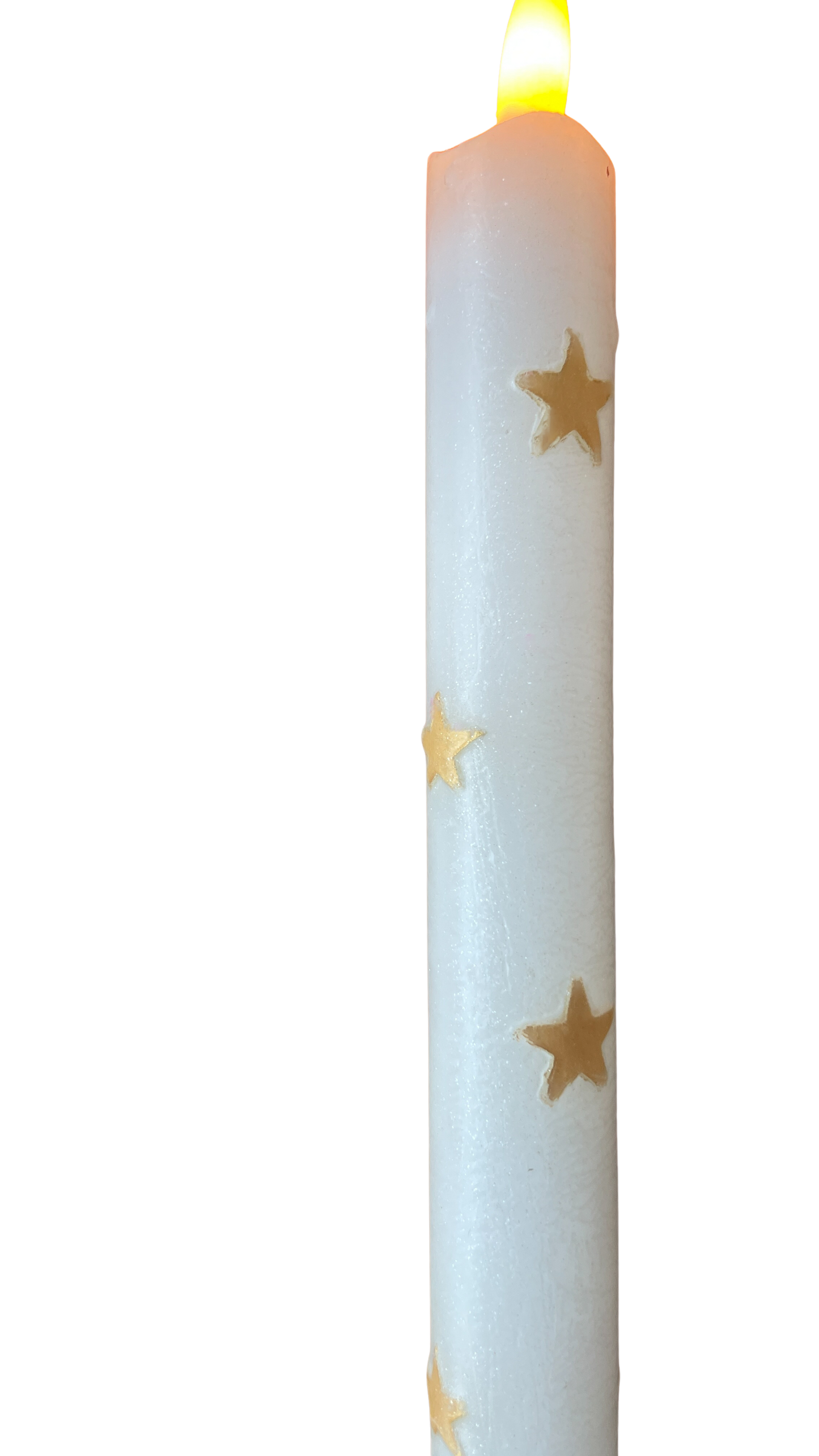 LED-kaars | Parelmoer met Gouden Sterretjes en Timer