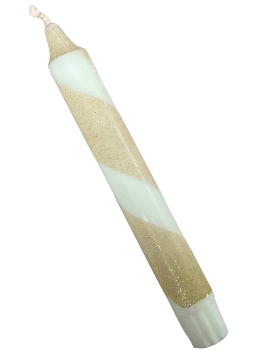 Dinerkaars Swirl | Wit met Gouden Glitter