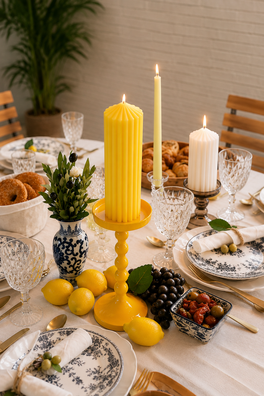 Stijlvolle tafeldecoratie voor diners.