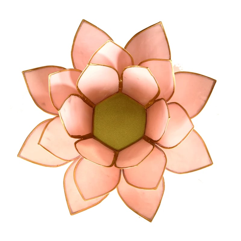 Waxinelichthouder | Lotusbloem roze