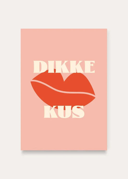 Wenskaart | Dikke kus