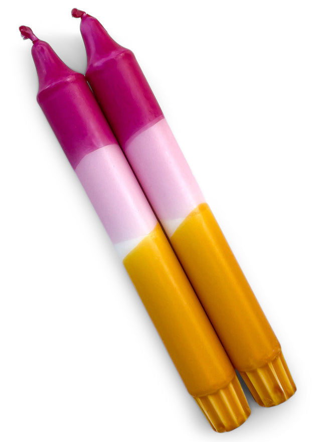 Dip-Dye Dinerkaars | Roze & Okergeel