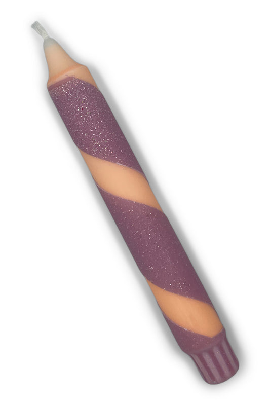Glitter Dinerkaars | Pastel Oranje & Lila