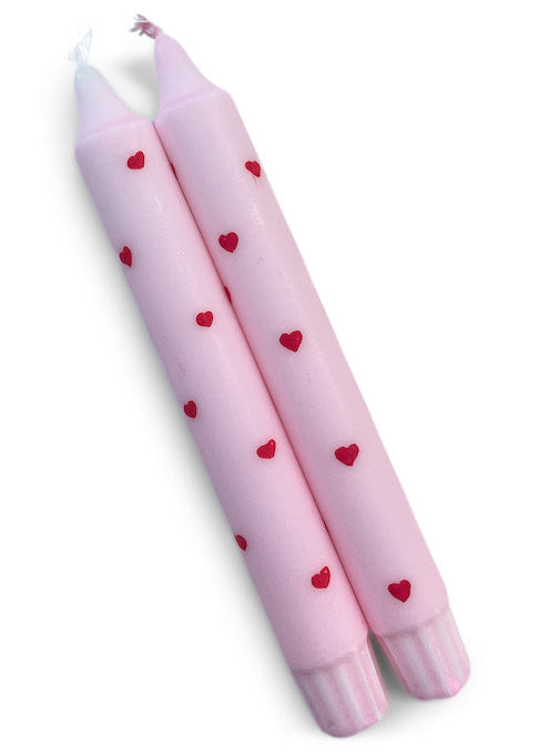 Hartjes Dinerkaars | Pastel Roze & Rode Hartjes