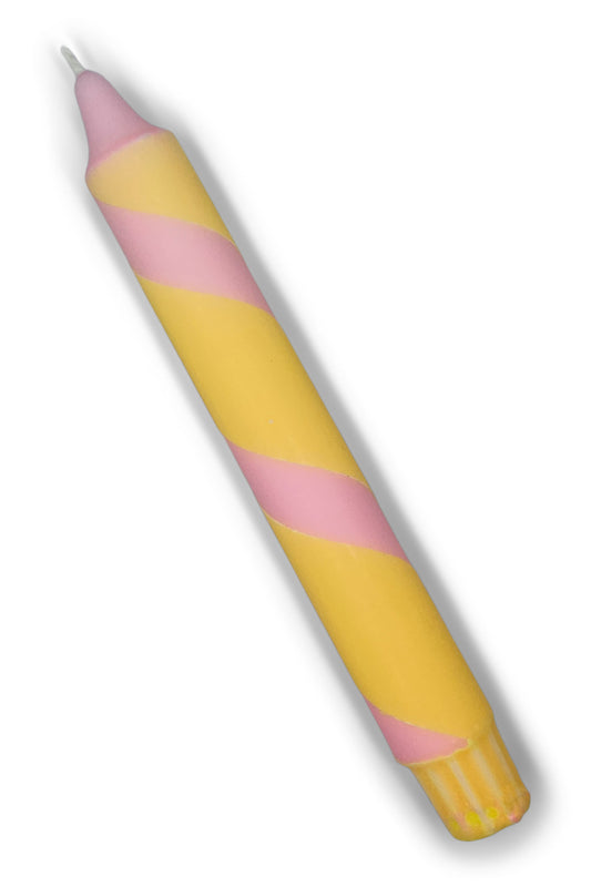Dinerkaars dip-dye swirl | pastel roze, neon geel