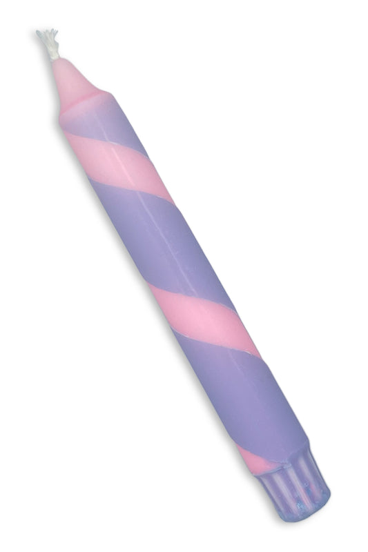 Dinerkaars swirl | pastel roze, lichtblauw