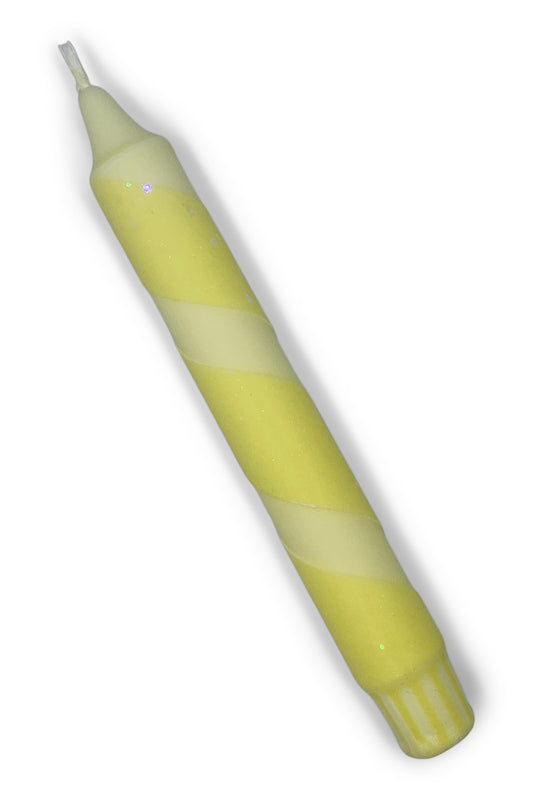 Dinerkaars glitter | pastel geel