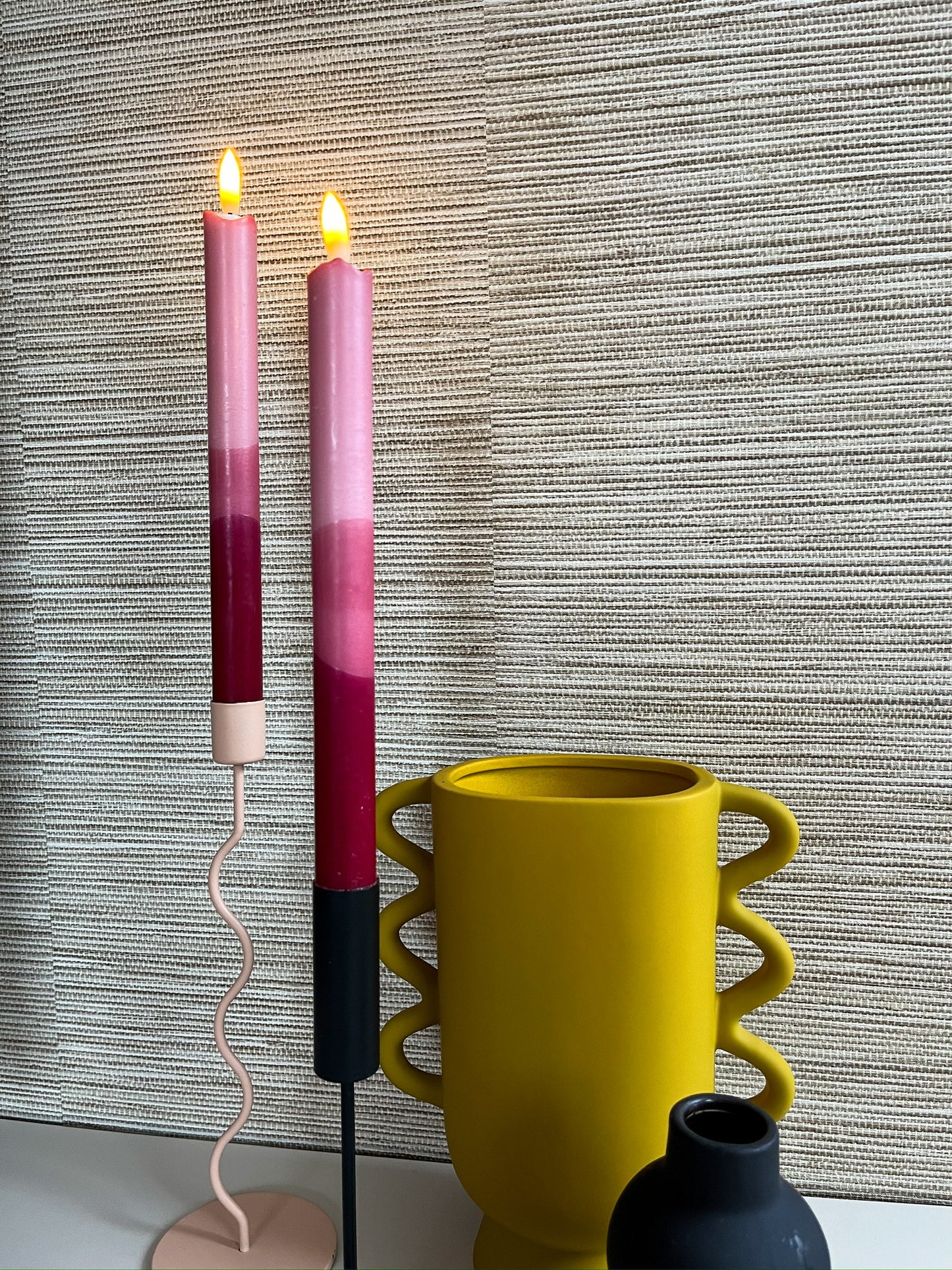 LED-kaars | 3 tinten roze