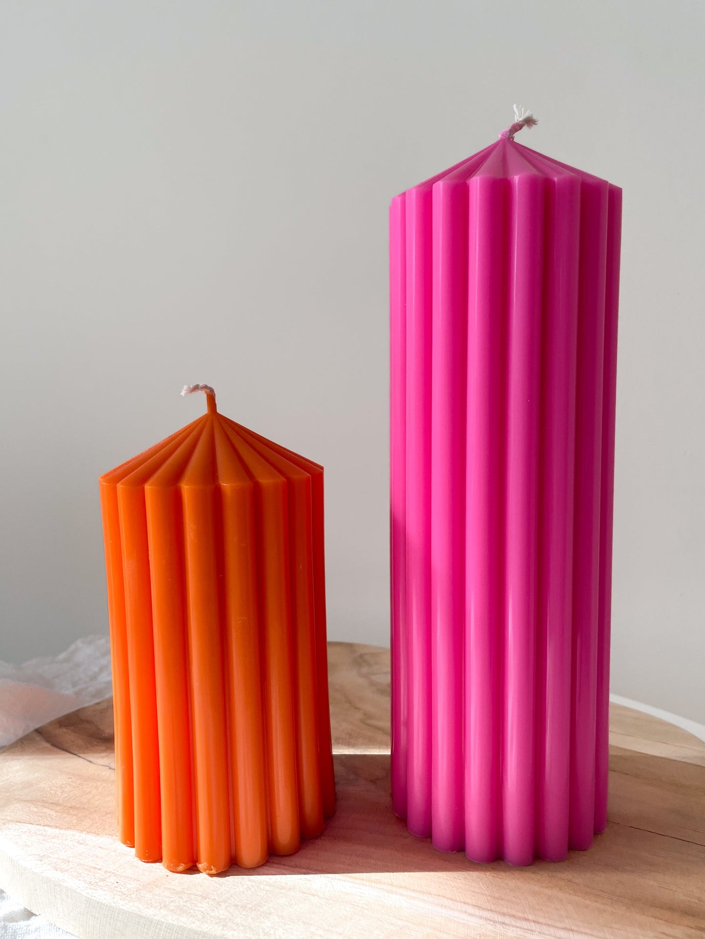 Sierkaars | geribbelde pijlerkaars (groot)