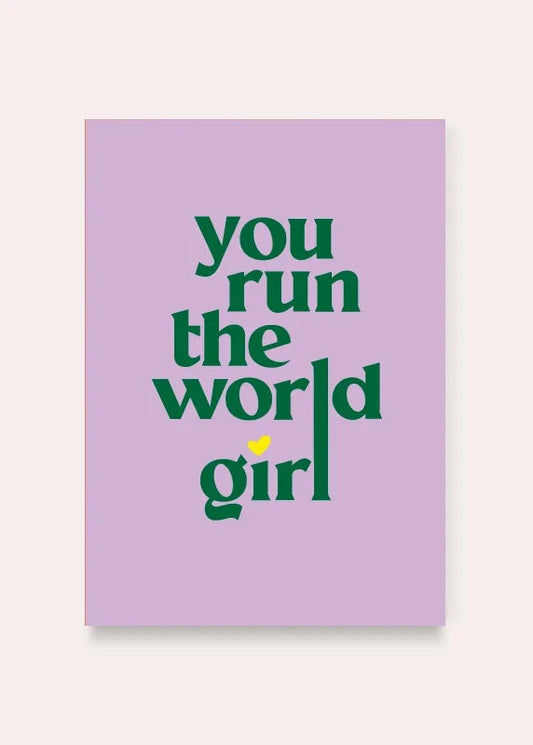 Wenskaart | Run the world