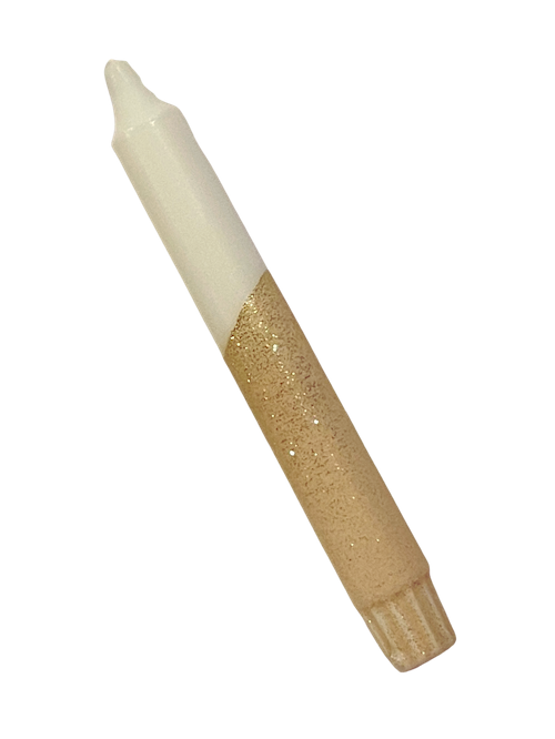 Dinerkaars glitter | ecru gouden glitter
