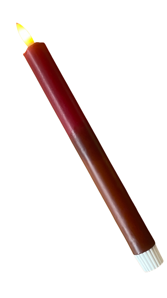LED-kaars | Burgundy & Bruin met Timer