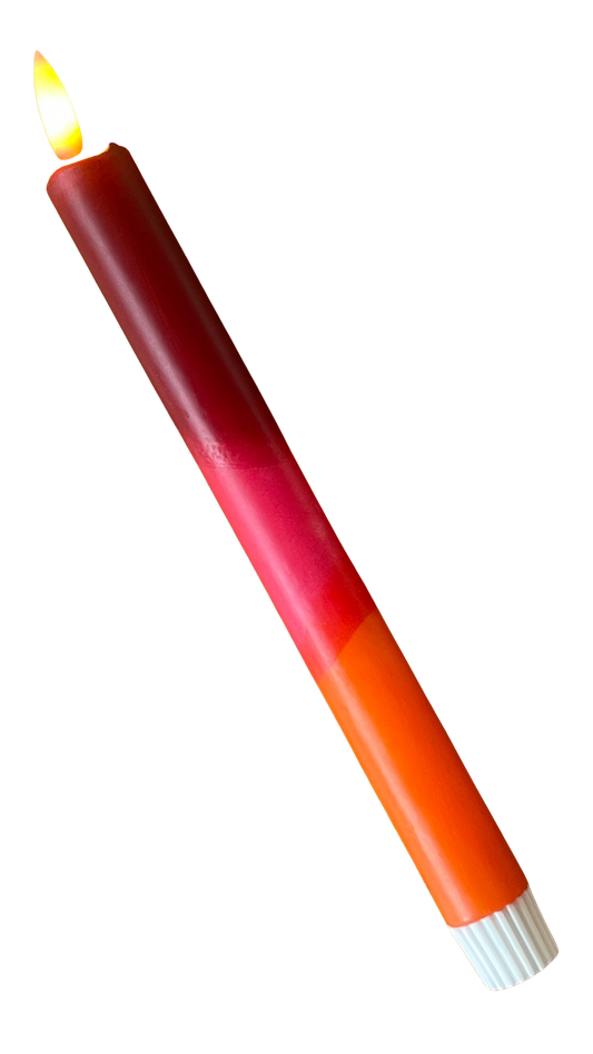 LED-kaars | Burgundy, Rood & Oranje met Timer