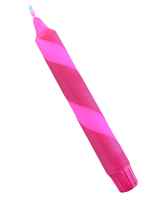Dip-Dye Swirl Dinerkaars | Neon Roze & Burgundy