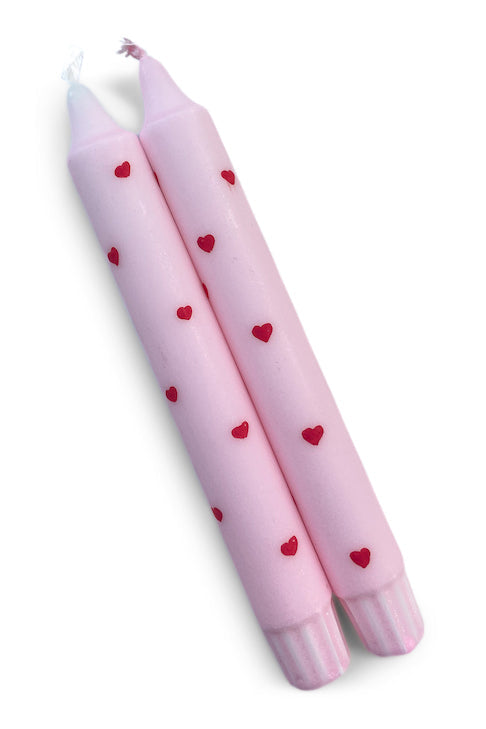 Dinerkaars hartjes pastel | roze