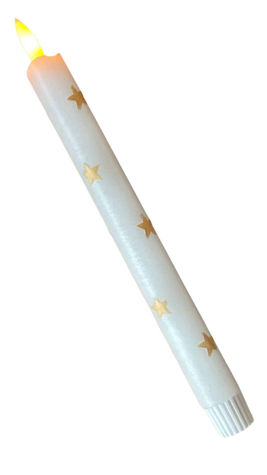 LED-kaars | Parelmoer met Gouden Sterretjes en Timer
