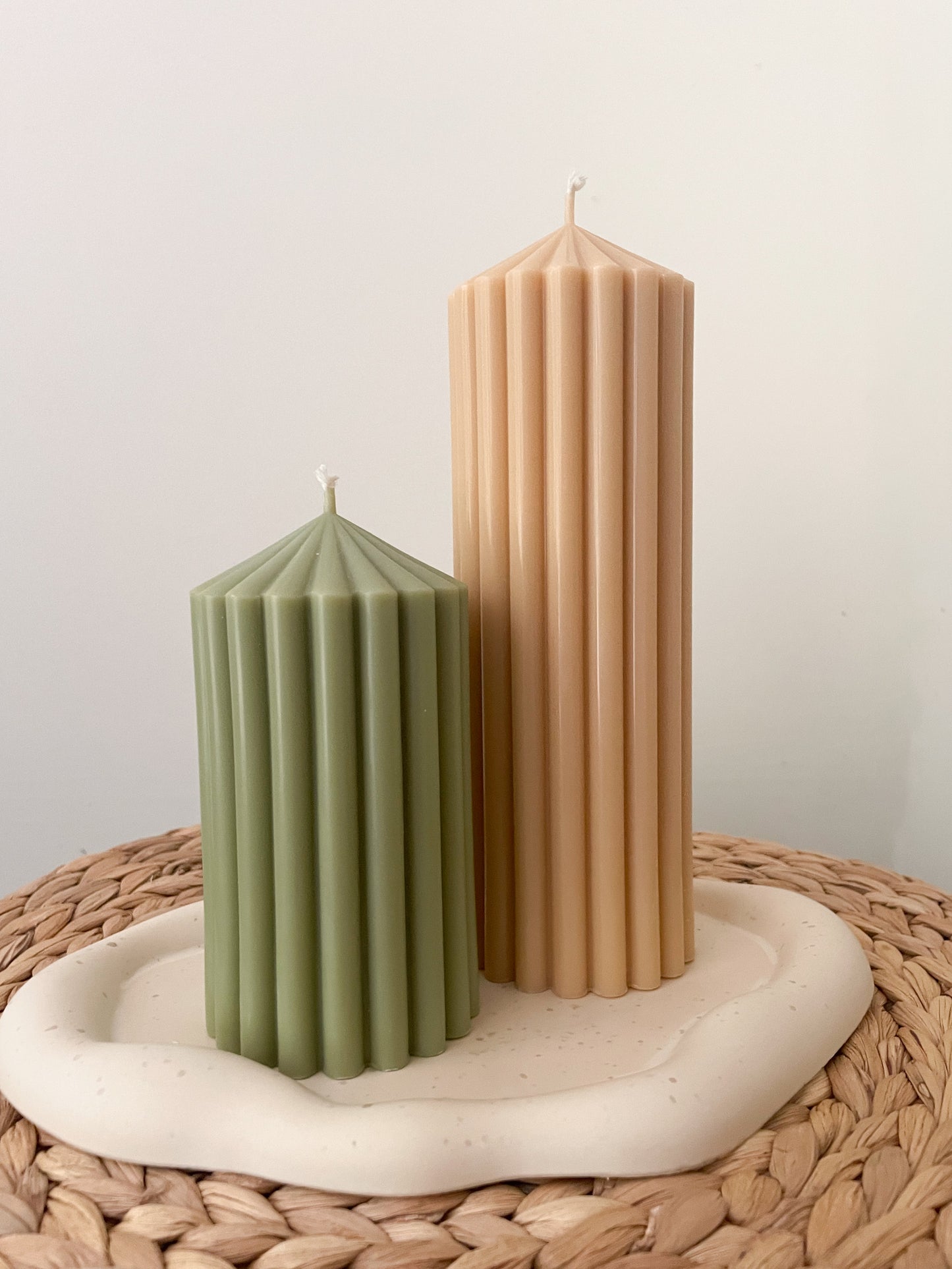 Sierkaars | geribbelde pijlerkaars (groot)