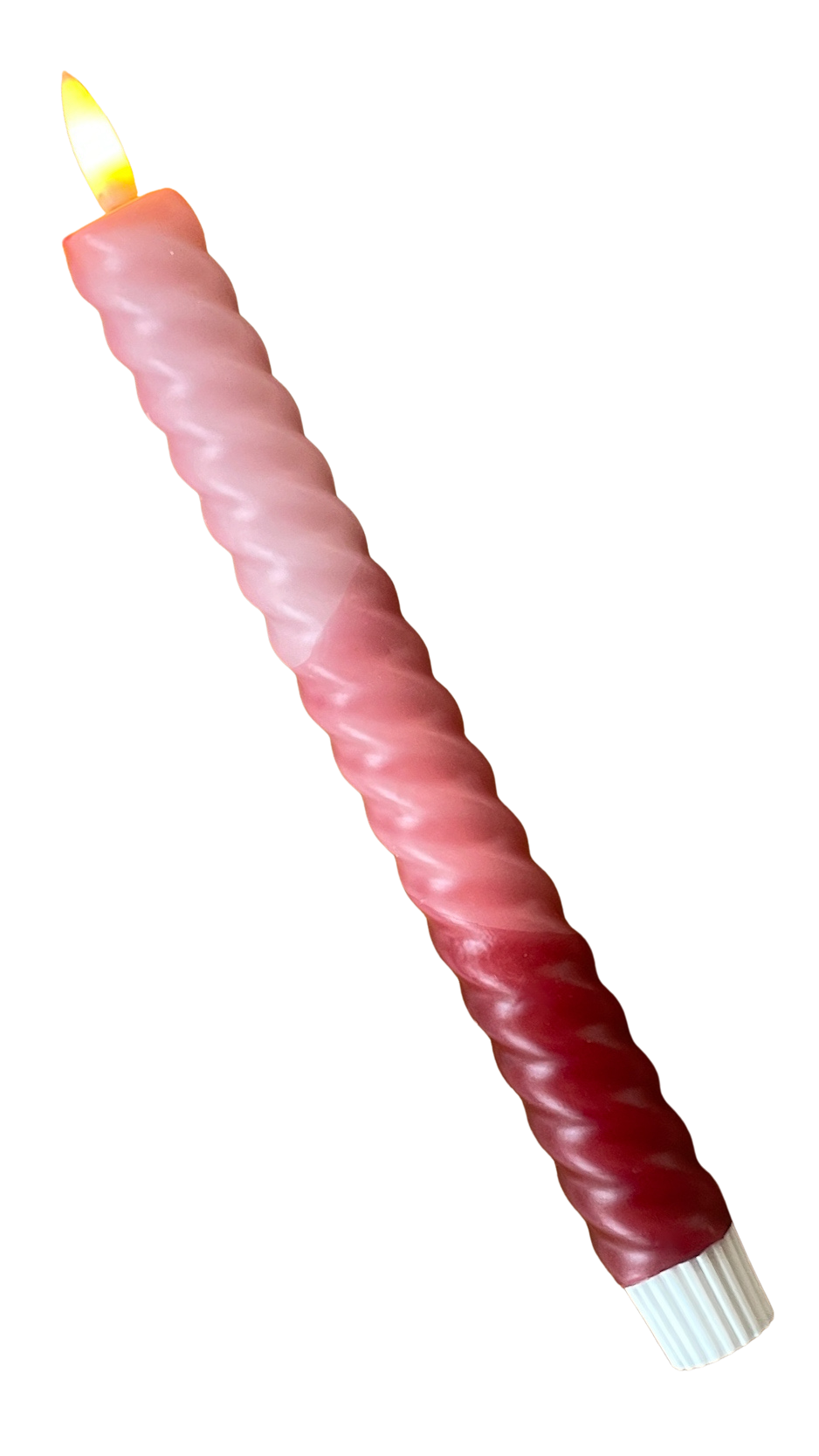 LED-kaars swirl | Drie Tinten Roze met Timer