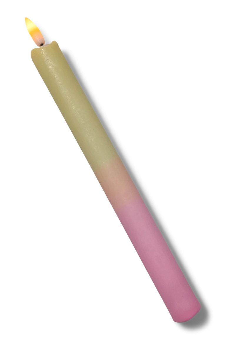 LED-kaars pastel | geel, roze