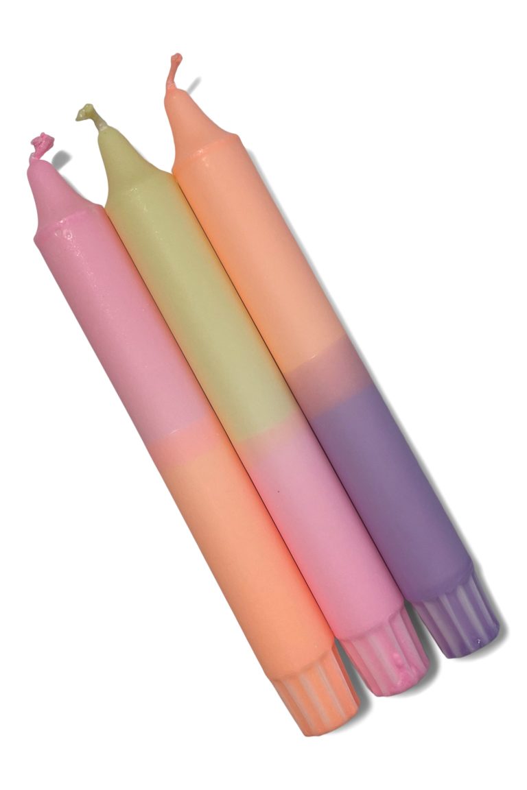 Cadeauset dinerkaars pastel | 3 stuks