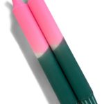 Dinerkaars dip-dye | neon roze, donkergroen