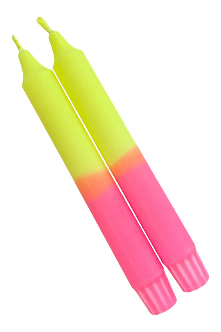 Dinerkaars dip-dye | neon geel, neon roze