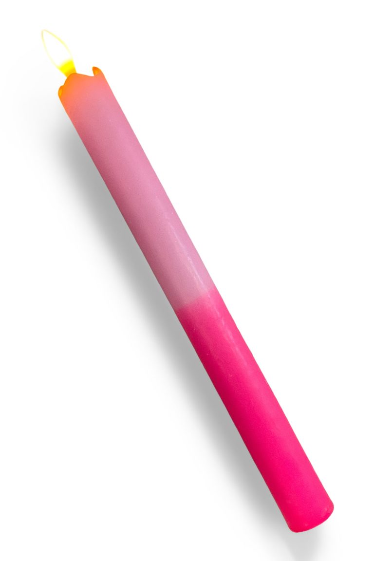 LED-kaars | pastelroze, neon roze