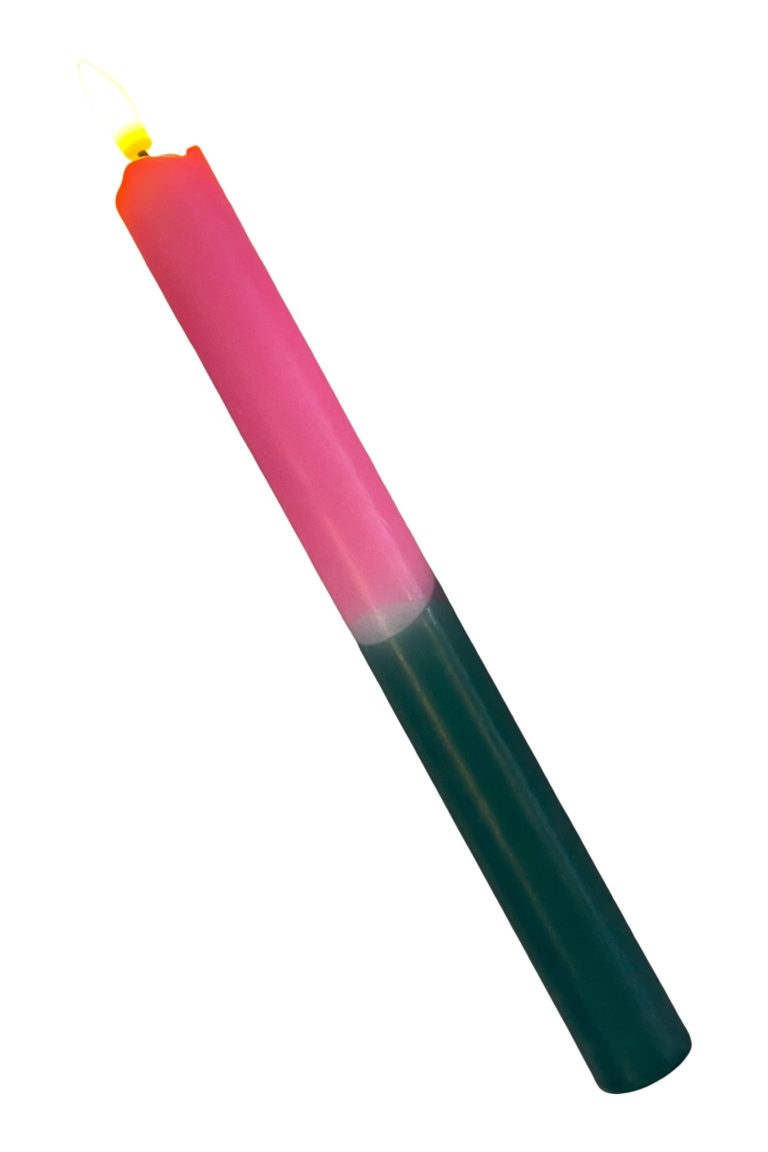 LED-kaars neon | roze, donkergroen