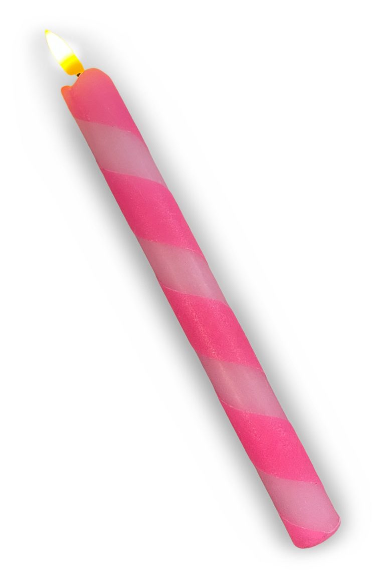 LED-kaars swirl | pastelroze, neon roze