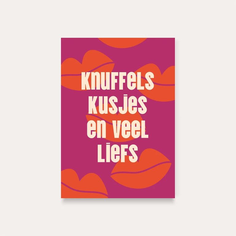 Wenskaart | Knuffels en kusjes