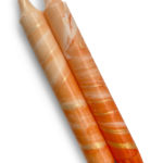 Dinerkaars marble | oranje, goud