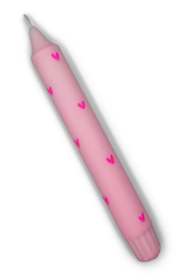 Dinerkaars hartjes | pastel roze met neon roze