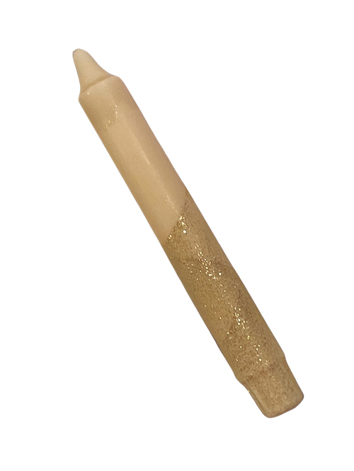 Dinerkaars glitter | beige gouden glitter